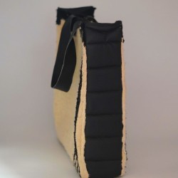 Sac semi-cuir semi-laine artisanal Sac semi-cuir semi-laine artisanal