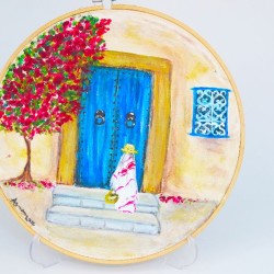 Tableau femme djerbienne traditionnelle
