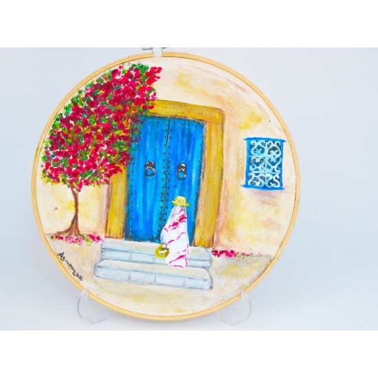 Tableau femme djerbienne traditionnelle