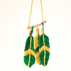Tableau décoratif en crochet en forme de feuille